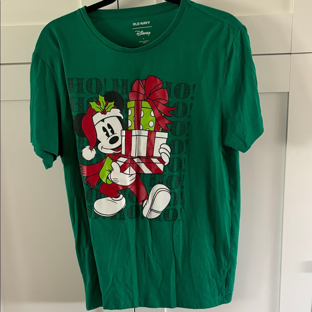 Old Navy Disney Green Short Sleeve Tee with Mickey Mouse
